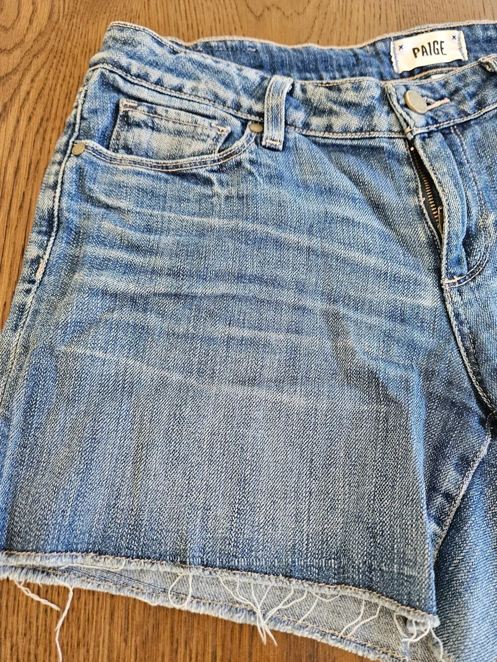 PAIGE Jimmy Jimmy Short Distressed Denim Shorts